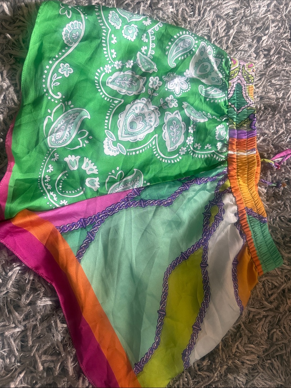 Vibrant Multi-Color Printed Women’s Shorts - Picture 3 of 4